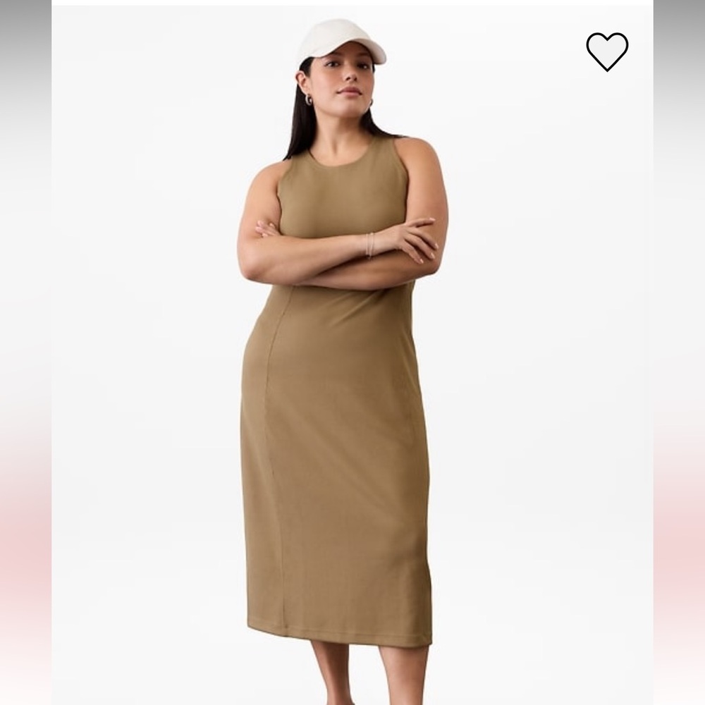 Athleta Seasoft Rib Midi Dress Tank Dress - XL